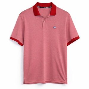 Southern Tide Men’s Skipjack Red & White Stripe Polo Shirt Size Large